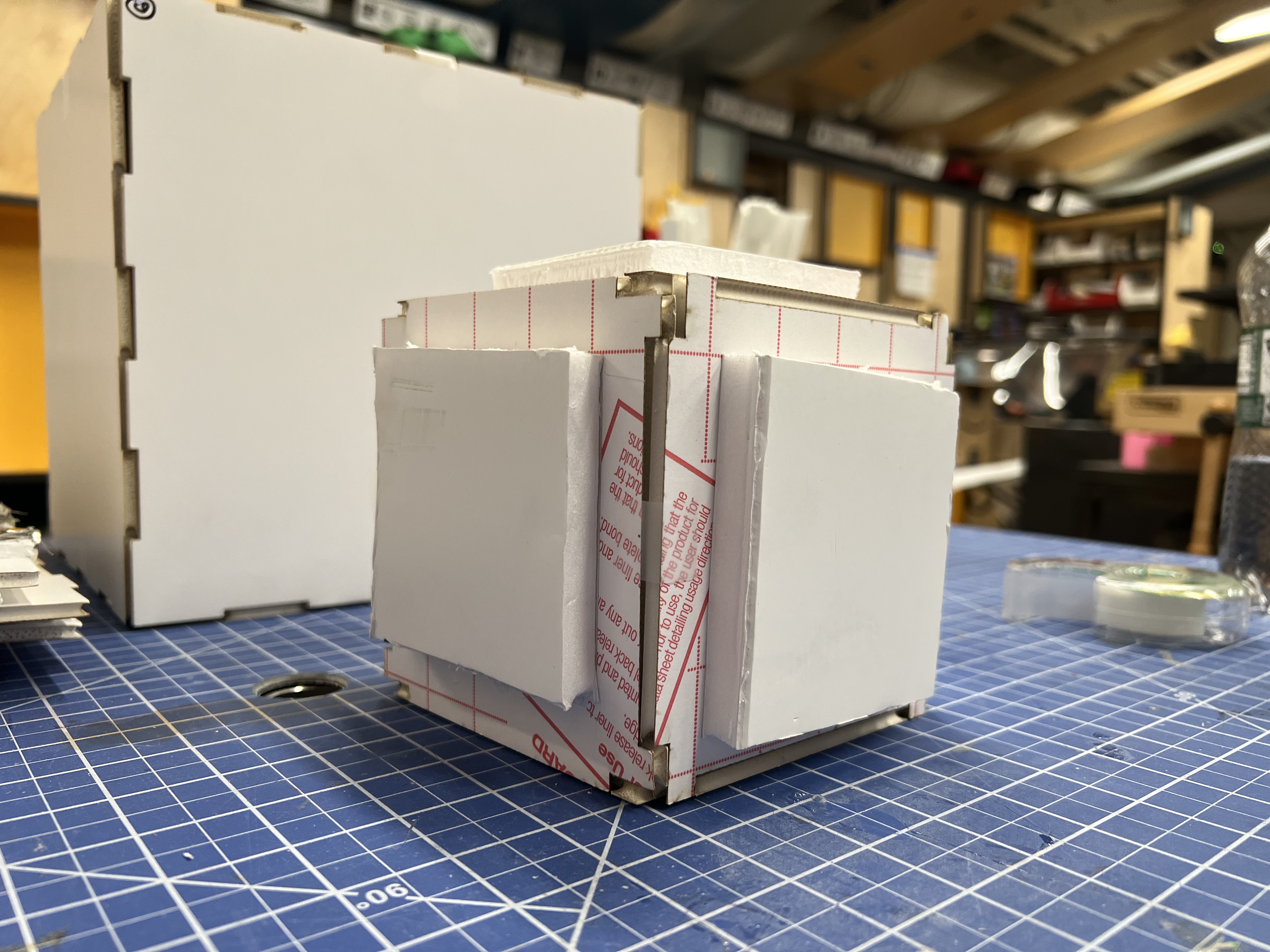 Styrofoam lasercutted print